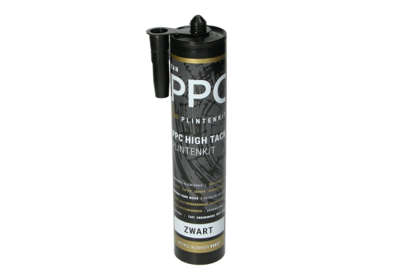 PPC High Tack Plintenkit - Zwart RAL 9005 - 290 ml