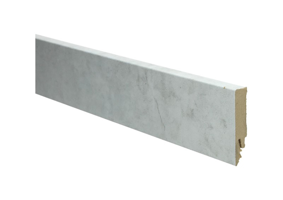 Rechte Folieplint 70x14mm Beton Wit
