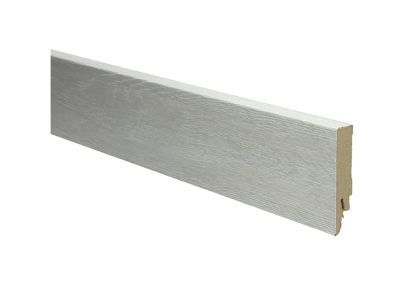 Rechte Folieplint 70x14mm Eiken Beige Wit
