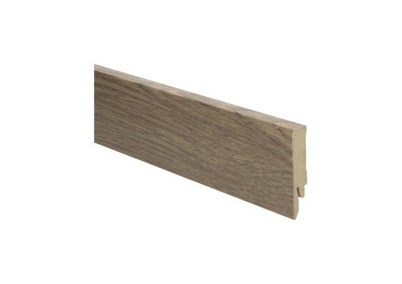 Rechte Folieplint 70x14mm Eiken Lichtbruin Geolied