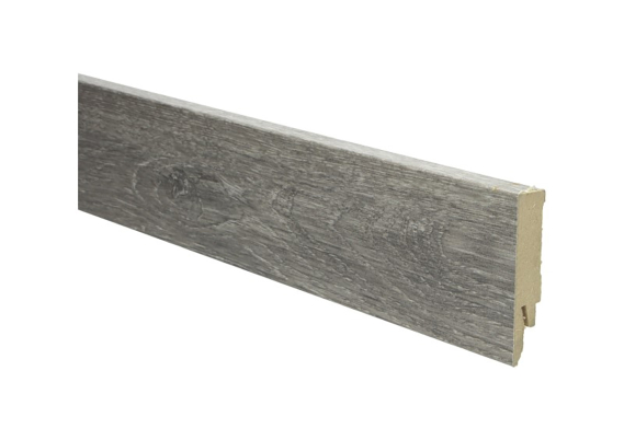 Rechte Folieplint 70x14mm Eiken Salmiak Grijs
