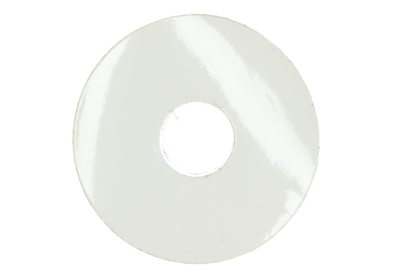 Zelfklevende Rozet (17 mm) Hoogglans Wit (10 st.)